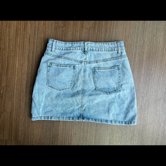 Light Denim Mini Skirt - Size Small - Picture 2 of 3
